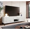 Image de Meuble TV 195x48x40 cm Effet Marbre Blanc MAMOR Meuble Hi-FI Luxueux sideboeard sur Pied