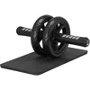 Image de H&S Rouleau pour abdominaux pour équipement de musculation   Roue d'exercice abdominaux pour salle de sport à domicile avec tapis de genou extra épais   Entraîneur abdominaux avec roues doubles