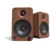 Image de Kanto Enceintes Actives HiFi Bluetooth YU4 Noyer Vendues par Paire