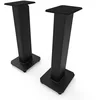 Image de Kanto SX26 Lot de 2 supports universels à remplir au sol pour haut-parleurs d'étagère | 66 cm de haut | Pieds d'isolation réglables | Canal de câble dédié | Sacs de remplissage et niveau inclus | Noir