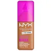 Image de NYX Professional Makeup - Make 'Em Wonder - Fond de Teint - Tenue 24h - Pas d'effet plâtre - Acide Hyaluronique et extrait de Guarana - Formule Vegan - Teinte : True Caramel 27 - 30ml