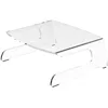 Image de Dataflex Addit Rehausseur Écran 550 - Support de moniteur en acrylique transparent, capacité 15 kg, améliore l'ergonomie, gain de place grâce au rangement du clavier