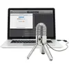 Image de Samson Meteor Mic - Portable USB Studio Quality Condenser Microphone - High Performance, General Purpose/Podcast/Gaming/Music Recording Microphone, 16-bit, 44.1/48kHz resolution, Silver Chrome