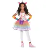 Image de amscan 842746-55 Robe Licorne Arc en Ciel avec Bandeau et Chaufferettes 4-6 Ans 1 PC