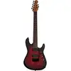Image de Sterling by Music Man Jason Richardson Cutlass 7 Dark Scarlet Burst Satin guitare électrique 7 cordes avec housse deluxe