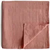 Image de mushie Couverture D'emmaillotage en Mousseline pour Bébé | Naissance 0-3 Mois | Coton Organique | Gigoteuse pour Bébé | Prélavée | Couverture de Réception | Fabriquée au Danemark | Cedar