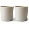 Image de mushie Tasse de vaisselle pour enfants | Ensemble de 2 tasses de table réutilisables | Résistantes au lave-vaisselle et au micro-ondes | Facile à tenir pour l'enfant Fabriqué au Danemark | Ivory