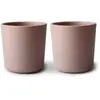 Image de mushie Tasse de vaisselle pour enfants | Ensemble de 2 tasses de table réutilisables | Résistantes au lave-vaisselle et au micro-ondes | Facile à tenir pour l'enfant Fabriqué au Danemark | Blush