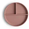 Image de mushie divisée Assiette à Ventouse en Silicone | Sans BPA | Accessoires pour Bébé, Jeunes Enfants Garçons et Filles | Passent au Lave-Vaisselle et au Micro-Ondes | (Cloudy Mauve)