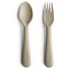 Image de Mushie Set de fourchette et cuillère pour enfants | Couverts de table réutilisables | Résistants au lave-vaisselle et au micro-ondes | Fabriqué au Danemark | Vanilla
