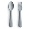 Image de Mushie Set de fourchette et cuillère pour enfants | Couverts de table réutilisables | Résistants au lave-vaisselle et au micro-ondes | Fabriqué au Danemark | Cloud