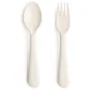 Image de Mushie Set de fourchette et cuillère pour enfants | Couverts de table réutilisables | Résistants au lave-vaisselle et au micro-ondes | Fabriqué au Danemark | Ivory