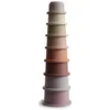 Image de mushie Tasses à Empiler 8 Gobelets Gigognes | sans BPA | Jouets Éducatifs pour Bébés | Accessoires pour Bébé, Jeunes Enfants Garçons et Filles | Petal