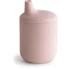 Image de mushie Tasse à Bec 100% Silicone pour Bébé à Partir de 6 Mois | Accessoires pour Bébé, Jeunes Enfants Garçons et Filles | Lavable au Lave-Vaisselle | Blush