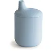 Image de mushie Tasse à Bec 100% Silicone pour Bébé à Partir de 6 Mois | Accessoires pour Bébé, Jeunes Enfants Garçons et Filles | Lavable au Lave-Vaisselle | Powderblue