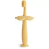 Image de Mushie Brosse à Dents d'Apprentissage en Forme de Fleur pour Enfant, Accessoires pour Bébé, Jeunes Enfants Garçons et Filles, Matériel Durable & de Haute Qualité (Pale Daffodil)