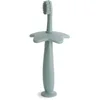 Image de Mushie Brosse à Dents d'Apprentissage en Forme de Fleur pour Enfant | Accessoires pour Bébé, Jeunes Enfants Garçons et Filles | Matériel Durable & de Haute Qualité | Cambridge Blue