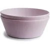 Image de mushie Lot de 2 bols ronds pour enfants, Réutilisables, sans BPA, Passe au lave-vaisselle et au micro-ondes, Fabriqués au Danemark (Soft Lilac)