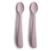 Image de Mushie | Lot de 2 Cuillère en silicone sans BPA | Cuillère d'alimentation lavable au lave-vaisselle | Accessoires pour les tout-petits | Soft Lilac