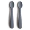 Image de Mushie | Lot de 2 Cuillère en silicone sans BPA | Cuillère d'alimentation lavable au lave-vaisselle | Accessoires pour les tout-petits | Tradewinds