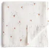 Image de mushie Couverture D'emmaillotage en Mousseline pour Bébé | Naissance 0-3 Mois | Coton Organique | Gigoteuse pour Bébé | Prélavée | Couverture de Réception | Fabriquée au Danemark | Boats