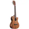 Image de Kala KA-SMH-TG Gloss Solid Mahogany CE ukulélé électro-acoustique ténor en bois massif avec étui