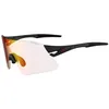 Image de Rail Sport Lunettes de soleil   Idéales pour le cyclisme (gravier, VTT et route), baseball et softball, Noir mat (Clarion Red Fototec), L-XL