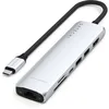 Image de SATECHI 7 en 1 Hub USB C Slim Plus Adaptateur Multiport avec Ethernet, Charge PD 100W, HDMI 4K@60Hz, 2X Ports USB-A 10Gbps et SD/microSD pour MacBook Air/Pro/Neo, PC Portable et Plus   Argent