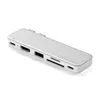 Image de SATECHI Snap Hub USB C 6 en 2 pour MacBook Neo, 45W, HDMI, Argent | Assorti aux coloris MacBook Neo avec double connecteur intégré, 4K@60Hz, lecteurs SD/microSD, USB-A et USB-C 5Gbps