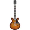 Image de D'Angelico Premier Mini DC Dark Iced Tea Burst Stopbar guitare semi-hollow body avec housse