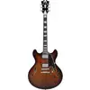 Image de D'Angelico Premier DC Brown Burst Stopbar guitare semi-hollow body avec housse