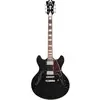 Image de D'Angelico Premier DC Solid Black guitare semi-hollow body