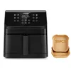 Image de Friteuse sans huile COSORI - Premium II Chef Edition - Capacité 6,2L - 12 programmes - Pack 50 papiers cuisson - 1700W - Noir