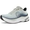 Image de Topo Athletic Chaussures de course sur route légères et confortables 5 mm pour homme, Blanc/gris, 41 EU