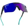 Image de Pit Viper Lunettes de soleil originales 2.0, Noir, bleu clair et rose avec lentille polarisée Hdpv, wide