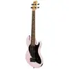 Image de Kala Solid Body 4-String Fretted U-Bass Pale Pink basse électrique avec housse