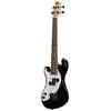 Image de Kala Solid Body 4-String Fretted U-Bass Left Handed Jet Black basse électrique pour gauchers avec housse
