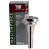 Image de DENIS WICK Embouchure Steven Mead pour euphonium, plaquée argent, 5880E-SM3.5 - Backbore cylindrique pour un flux d'air et un son équilibrés - Large tige - 26,40 x 6,80 x 7,6 mm