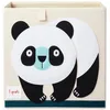 Image de 3 Sprouts, Conteneur de Rangement, Support à Jouets pour Enfants, Idéal pour Contenir Objets et Jeux, Décoré de Panda Noir, Compatible avec Étagères, 33x33x33 cm