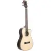 Image de Kala Solid Spruce Top Striped Ebony Baritone ukulélé électro-acoustique baryton avec housse