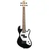 Image de Kala Solid Body 4-String Fretted U-Bass Jet Black basse électrique avec housse