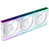 Image de Thermalright TL-M12QRW X3 Lot de 3 ventilateurs pour boîtier à pales inversées, 120 mm, connexion en guirlande, 1500 tr/min, ARGB, double éclairage à miroirs infinis pour jeux vidéo