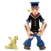 Image de Boss Fight Studio Popeye The Sailor Man First Appearance, Figurine d'action chemise noire - Figurine de collection et personnalisable très articulée avec accessoires et pièces alternatives - Échelle 1