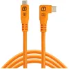 Image de Tether Tools TetherPro Optima 10G Câble USB de transfert de données 1,8 m droit vers angle droit Orange Non compatible avec les modèles Fuji GFX
