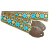 Image de Souldier Tulip - Turquoise/Gold sangle de guitare
