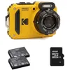Image de KODAK Pixpro Pack WPZ2 + 2 Batteries + 1 Carte SD - Appareil Photo Numérique Compact 16M Pixels, Etanche à 15m, Anti-Choc, Video 720p, Ecran LCD 2,7 - Batterie Li-ION - Jaune