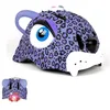 Image de Crazy Safety Casque de vélo pour Enfants | Casque Enfants 2-7 Ans pour vélo, Skateboard, vélo de Course, Trottinette, Rollers | Casque 3D Animalier léger et Ajustable 49-55 cm (Léopard Violet)
