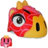 Image de Crazy Safety Red Giraffe Casque de vélo pour Enfants | Casque de vélo pour Enfants âgés de 2 à 7 Ans pour vélo, Skateboard, draisienne, Scooter, Patins, Casque Animal 3D léger et réglable, 49-55 cm