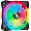 Image de Corsair iCUE QL140 RGB, Ventilateur LED RGB PWM 140 mm (68 LED RGB Paramétrables Individuellement, Allant jusqu’à 1 250 TR/Min, Faible Bruit) Kit de Deux Ventilateurs avec Lighting Node CORE - Noir