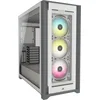 Image de Corsair iCUE 5000X RGB Moyen-Tour Connecté en Verre Trempé Boîtier (Quatre Panneaux en Verre Trempé, Système de Câbles RapidRoute, Trois Ventilateurs RGB de 120 mm Inclus, Éclairage Intelligent) Blanc